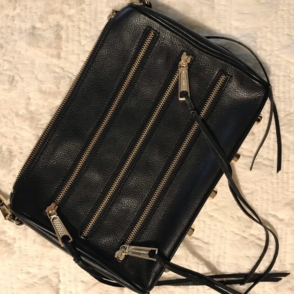 Rebecca Minkoff 3 zip Black Crossbody